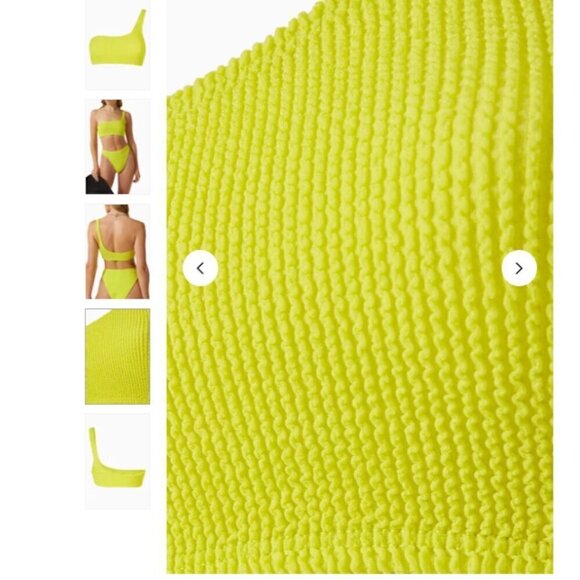 Good American Always Fits Bikini Top Miami Green One Shoulder Size Small/ Medium - Picture 3 of 3